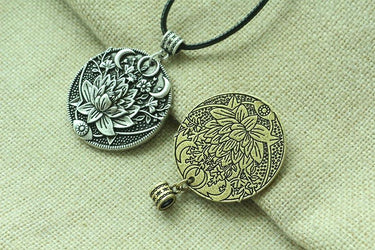 3D Lotus Eye Moon Pendant Necklace-Your Soul Place